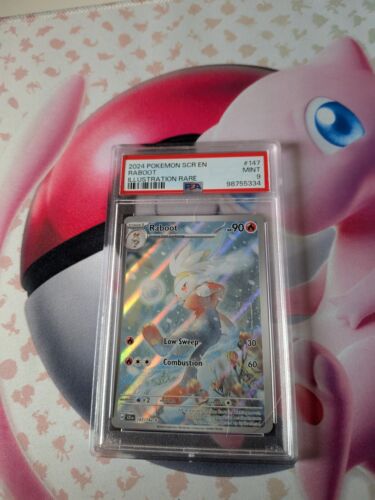 PSA 9 - Raboot 147/142 Illustration Rare - Stellar Crown Pokemon TCG